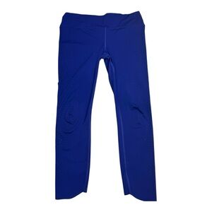 Athleta Small Velocity Laser Cut High-Rise Leggings Blue Paradise Size